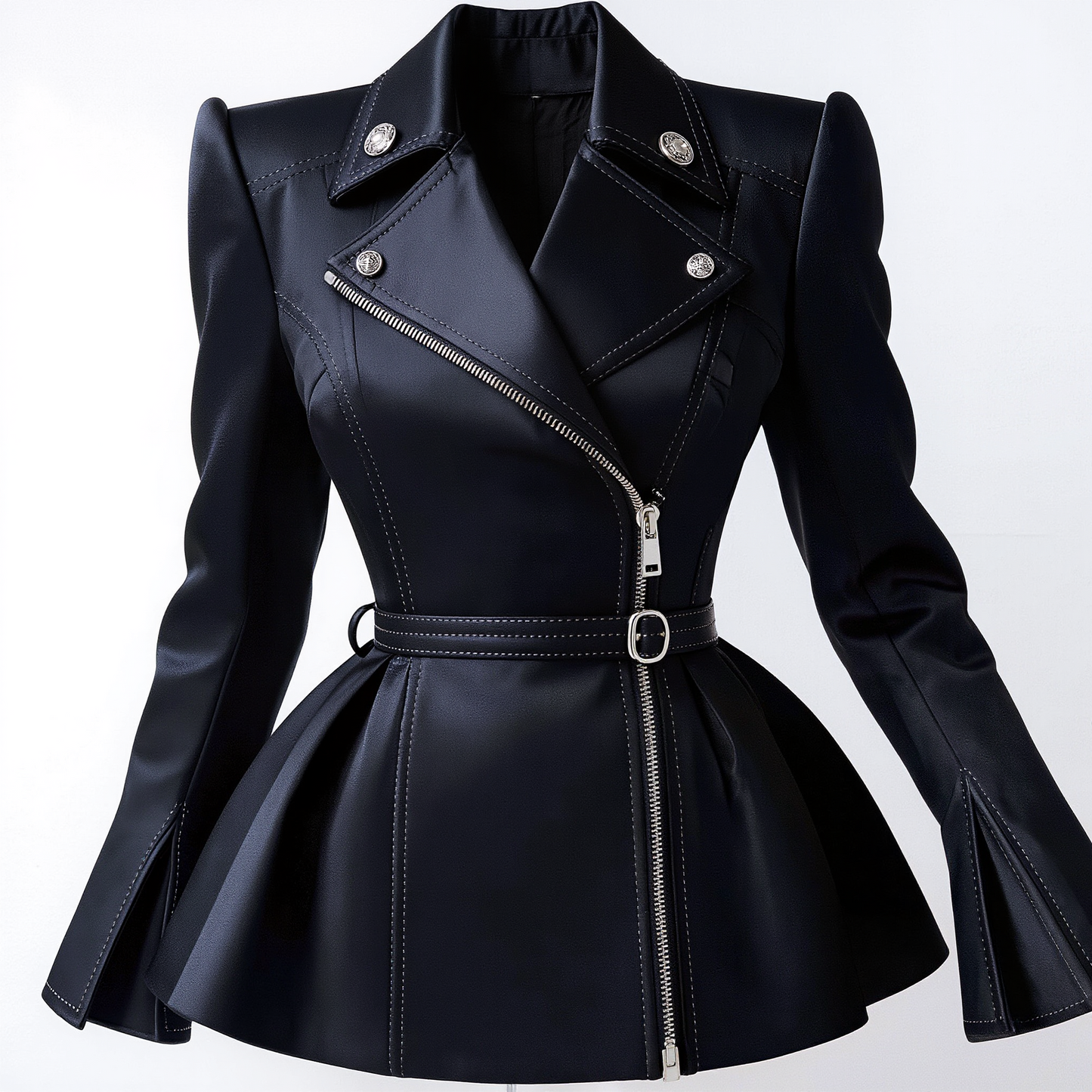 Midnight Moto Peplum Jacket