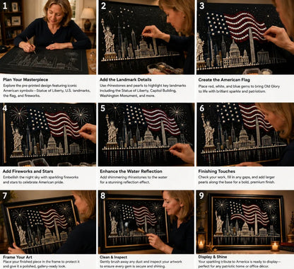 America's 250th Anniversary Limited Edition Pearl Art Kit – Stars & Stripes Skyline