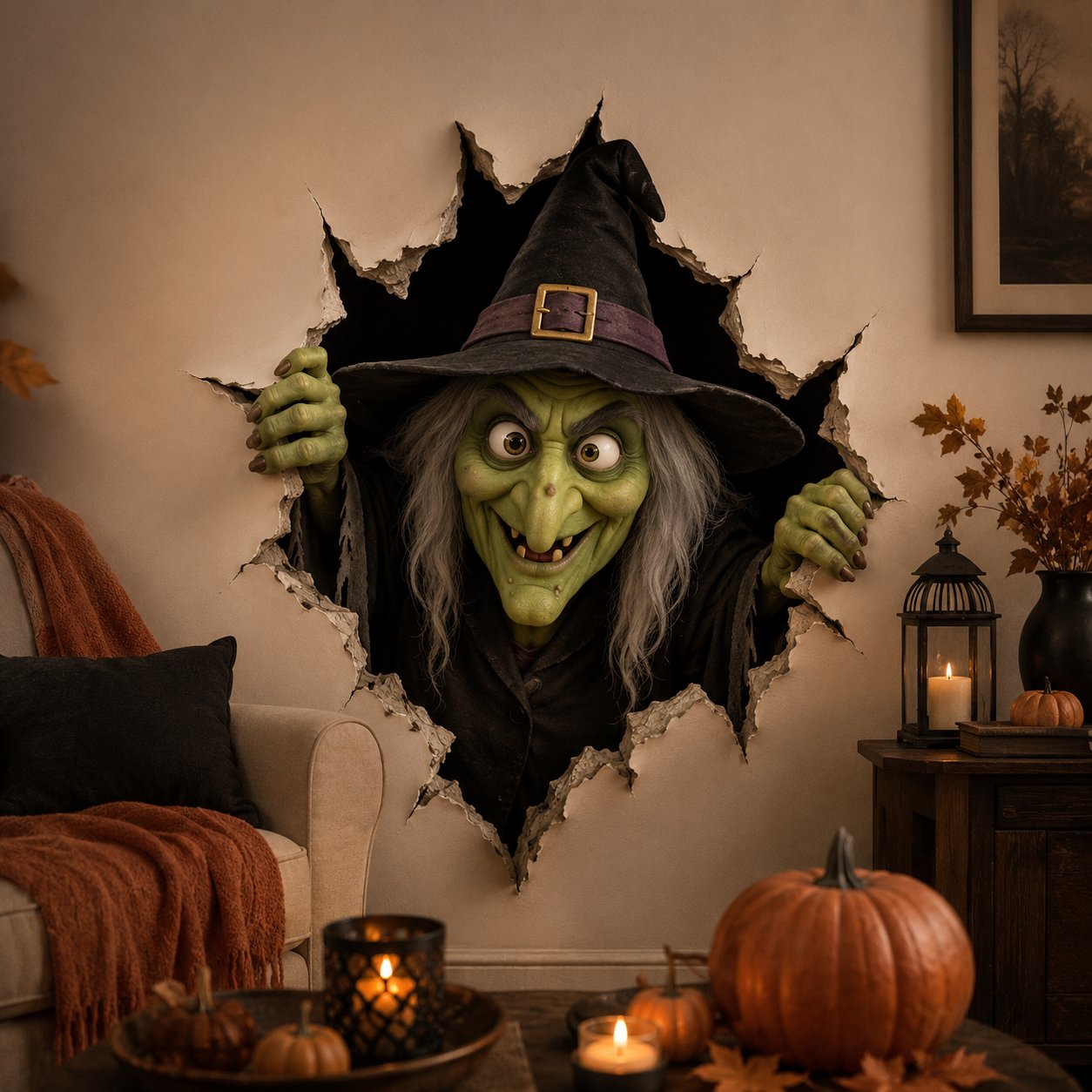 Halloween Break-In 3D Wall Decals