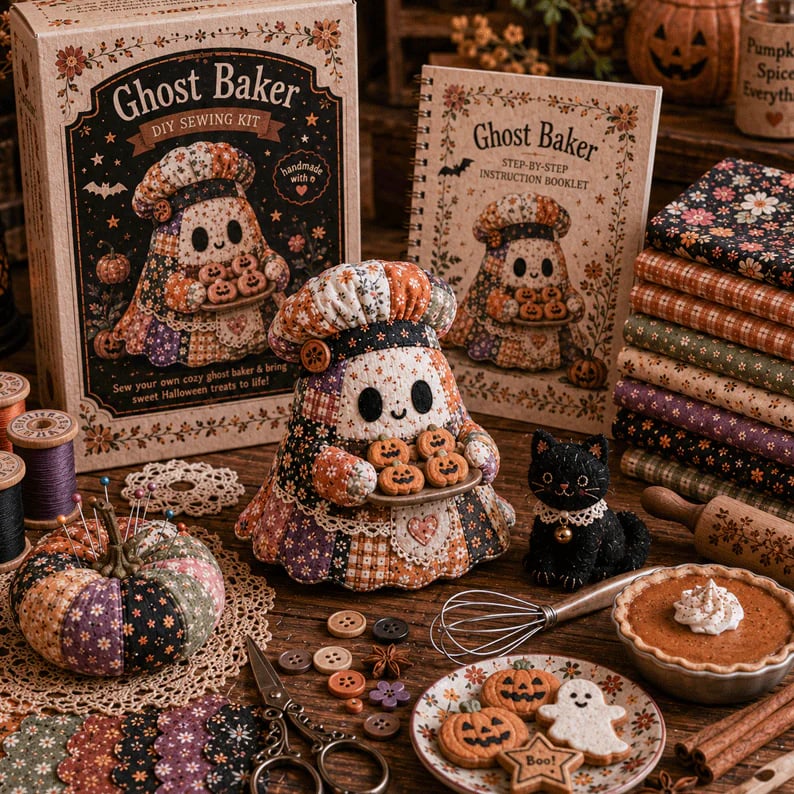 🔥49% Off Last Day - 👻Little Ghost's Cozy Halloween DIY Patchwork Kit