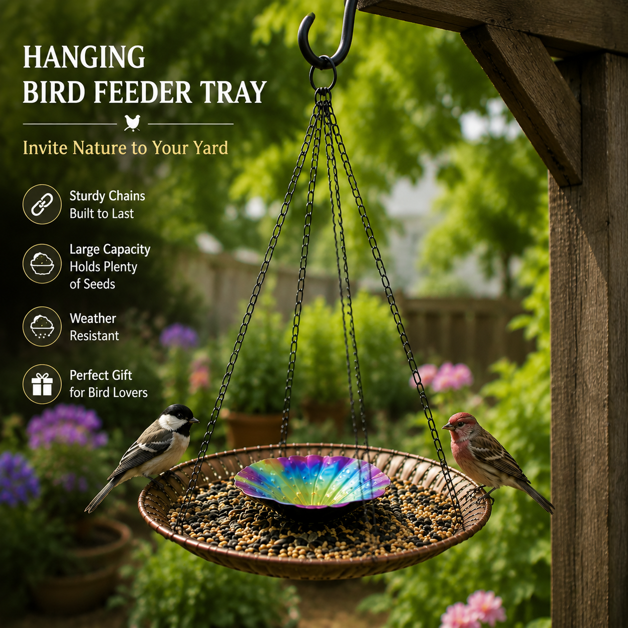 Vintage Hanging Bird Feeder – Bring Nature & Beauty To Your Backyard