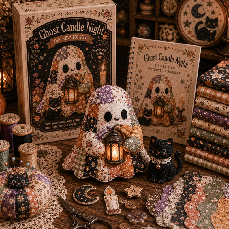 🔥49% Off Last Day - 👻Little Ghost's Cozy Halloween DIY Patchwork Kit