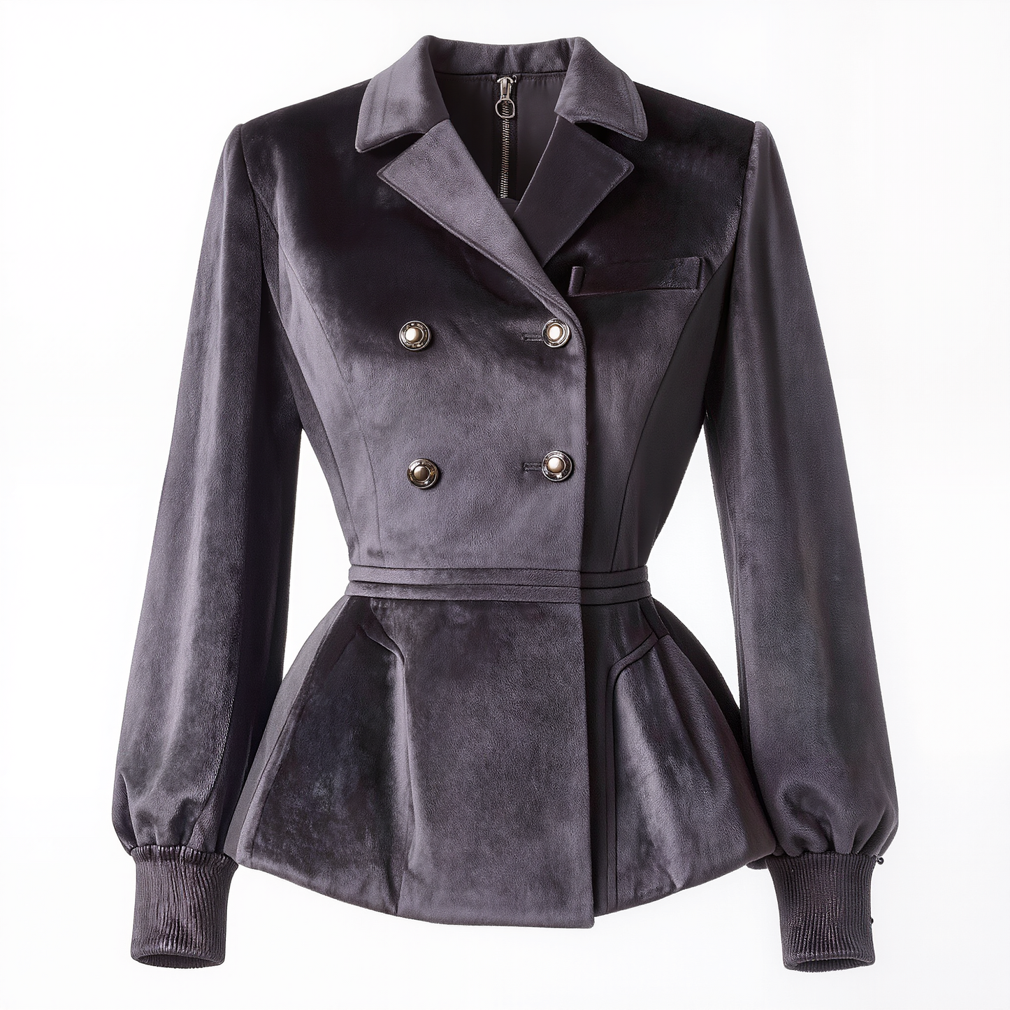 Velvet Dusk Peplum Jacket