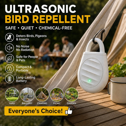🔥Limited time offer Buy 3 get 2 free！🐦No more trouble from birds. beasts and locusts！Portable Ultrasonic Bird Repellent Keychain