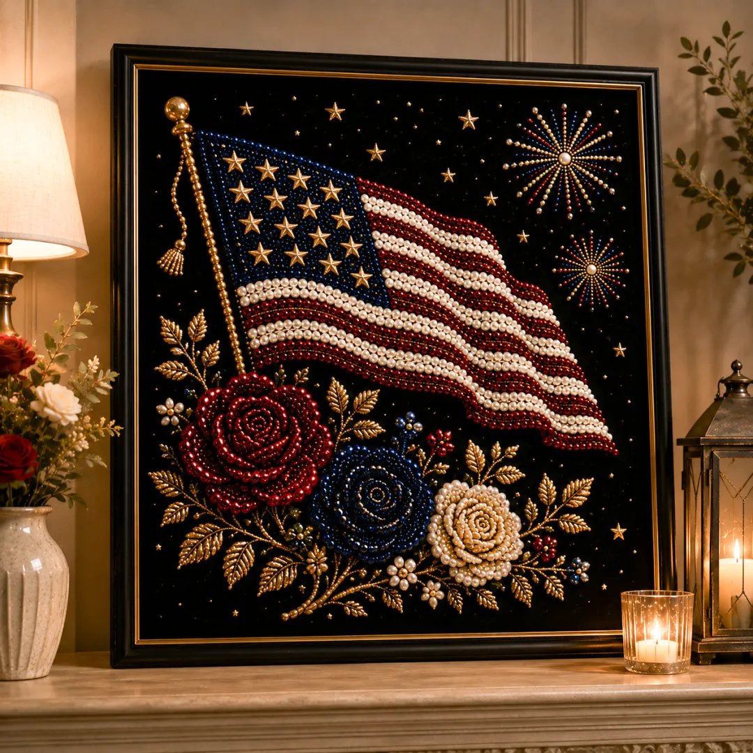 America's 250th Anniversary Limited Edition Pearl Art Kit – Stars & Stripes Skyline