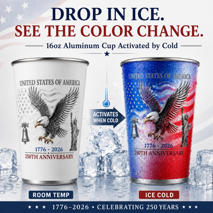 🦅Limited Edition USA 250th Anniversary Color-Changing Cup