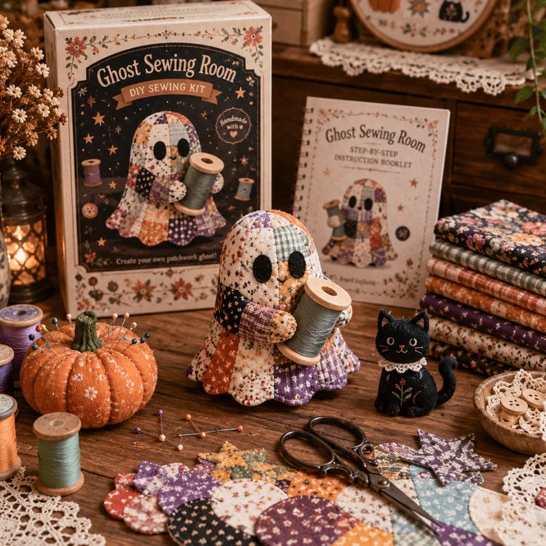 🔥49% Off Last Day - 👻Little Ghost's Cozy Halloween DIY Patchwork Kit