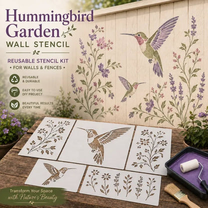 🌿 Garden Wall Stencil. Reusable DIY Kit for Walls. Fences & Patios