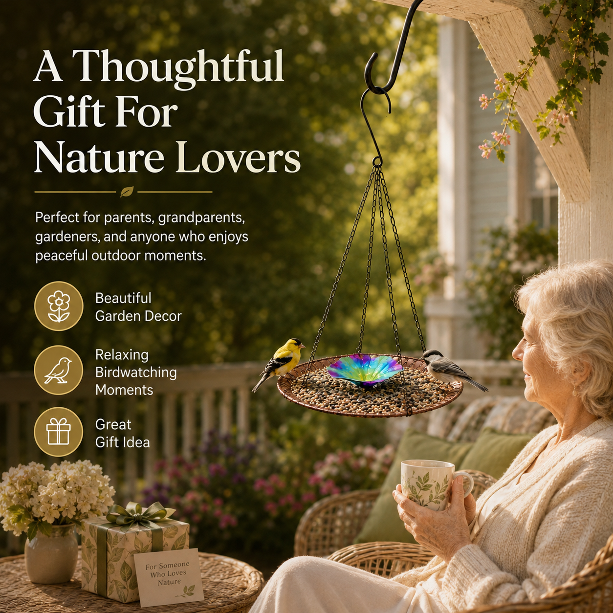 Vintage Hanging Bird Feeder – Bring Nature & Beauty To Your Backyard