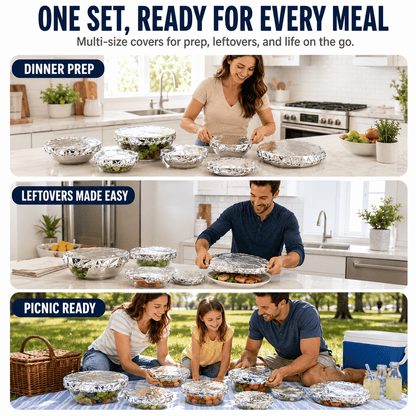 Universal Stretchable Aluminum Food Covers🍽️