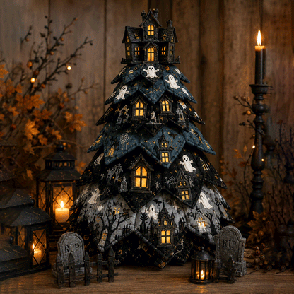 🔥Last Day 49% OFF - 🎃 DIY Halloween Quilted Fabric Tree Kit