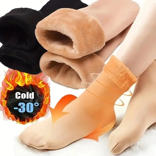 5 pairs of thick fleece-lined. warm.  snow socks