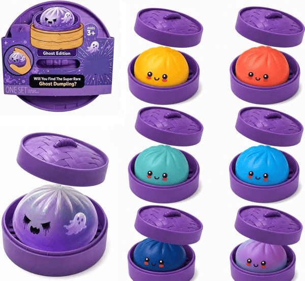 👻Mystery Halloween Ghost Dumpling Squishy💜