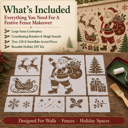 🌿 Garden Wall Stencil. Reusable DIY Kit for Walls. Fences & Patios