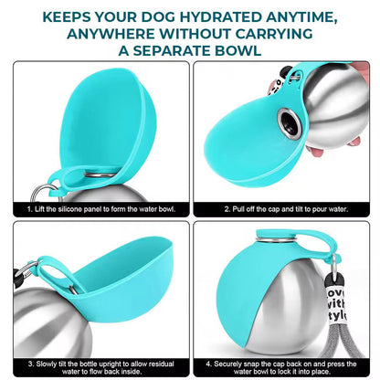 🐕 50% OFF NOW! 💧 2-in-1 Portable Dog Water Bottle – Leak-proof. compact & travel-friendly – Keep your small dog hydrated on walks 🐾