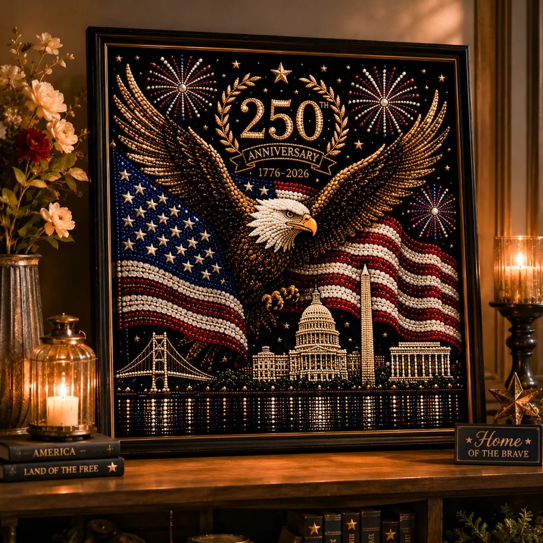 America's 250th Anniversary Limited Edition Pearl Art Kit – Stars & Stripes Skyline