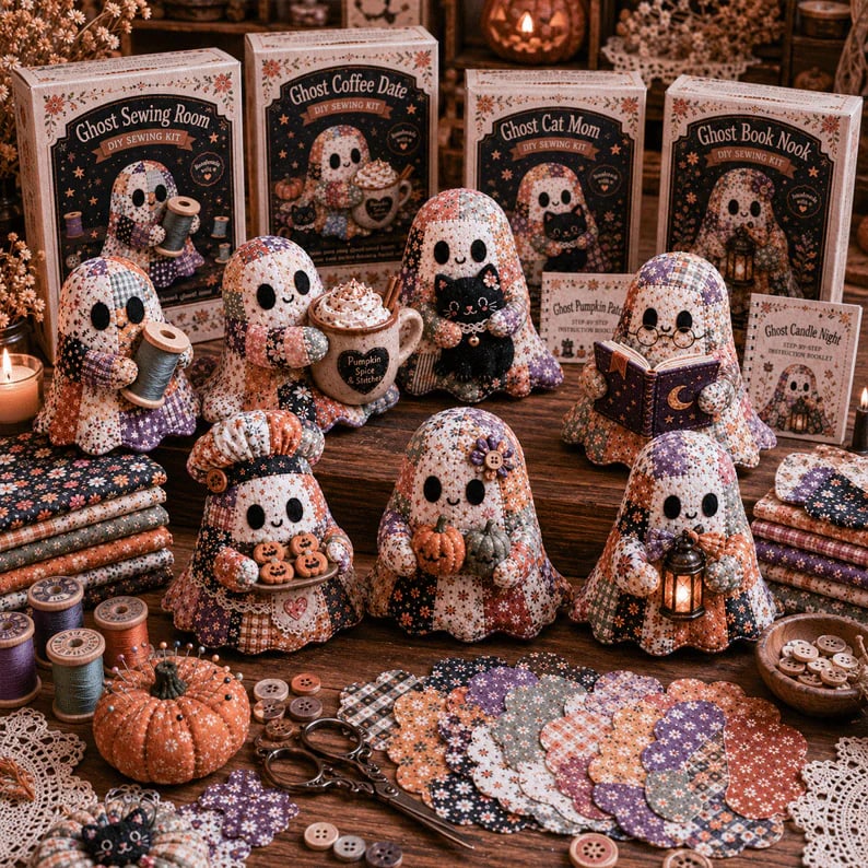🔥49% Off Last Day - 👻Little Ghost's Cozy Halloween DIY Patchwork Kit
