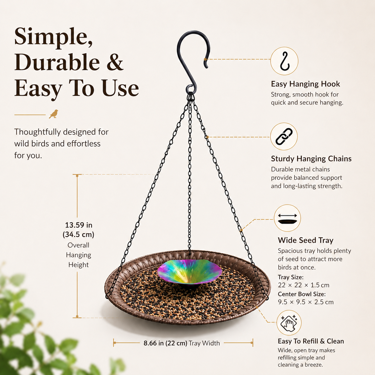Vintage Hanging Bird Feeder – Bring Nature & Beauty To Your Backyard