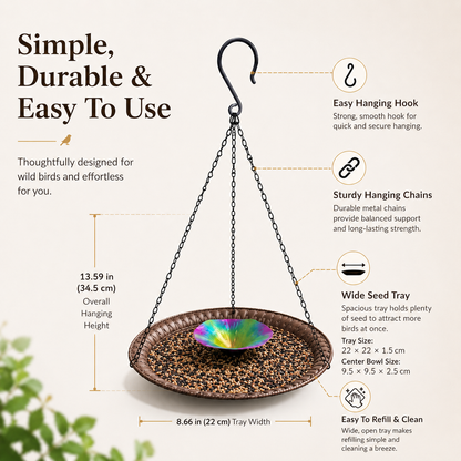 Vintage Hanging Bird Feeder – Bring Nature & Beauty To Your Backyard