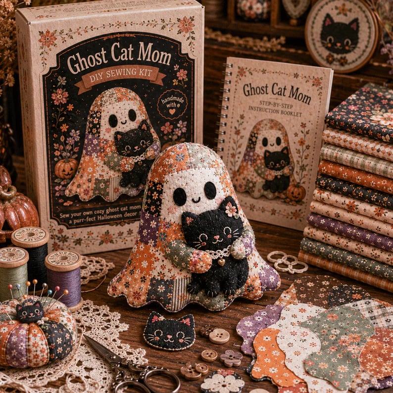 🔥49% Off Last Day - 👻Little Ghost's Cozy Halloween DIY Patchwork Kit