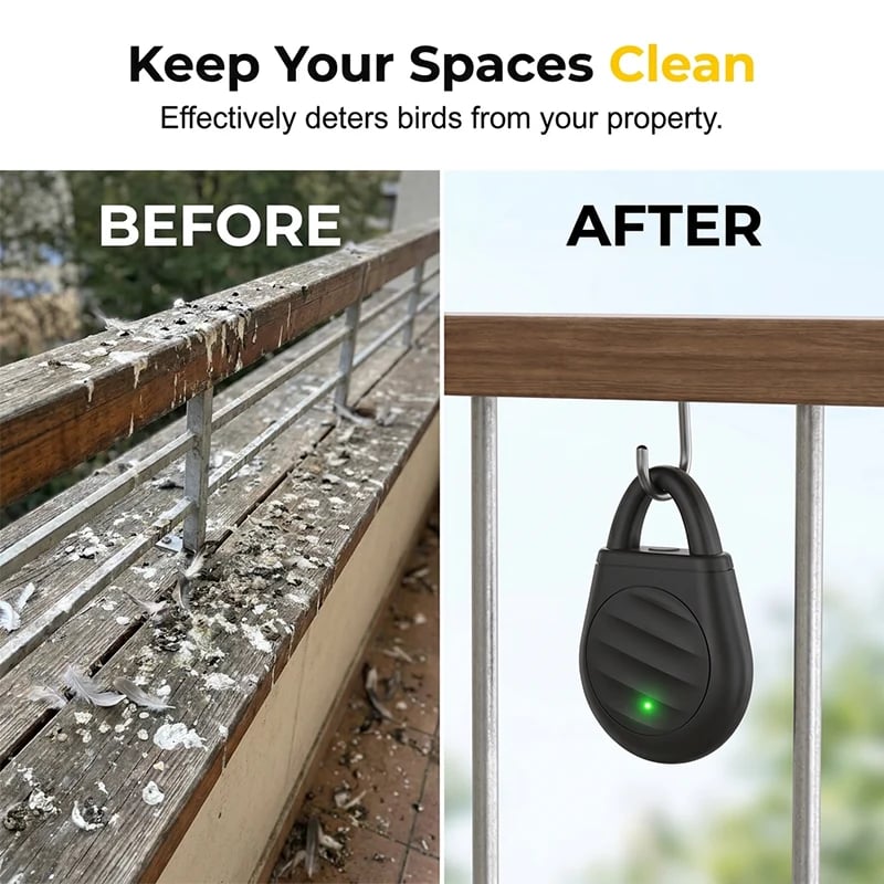 🔥Limited time offer Buy 3 get 2 free！🐦No more trouble from birds. beasts and locusts！Portable Ultrasonic Bird Repellent Keychain