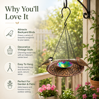 Vintage Hanging Bird Feeder – Bring Nature & Beauty To Your Backyard